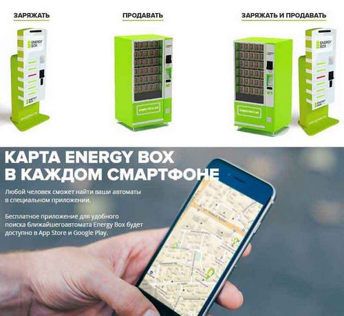 Вендинговые автоматы по франшизе Energy BOX